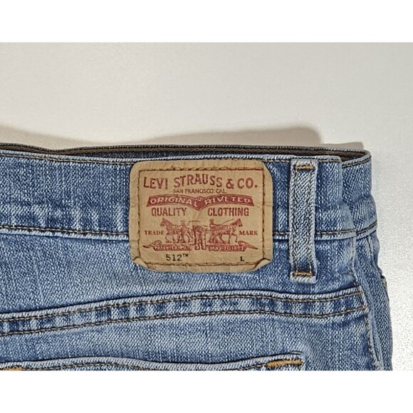 VTG Levi's 512 Jeans Womens 16 L Light Wash Classic Slim Fit High Rise 90s Y2K - Picture 2 of 8